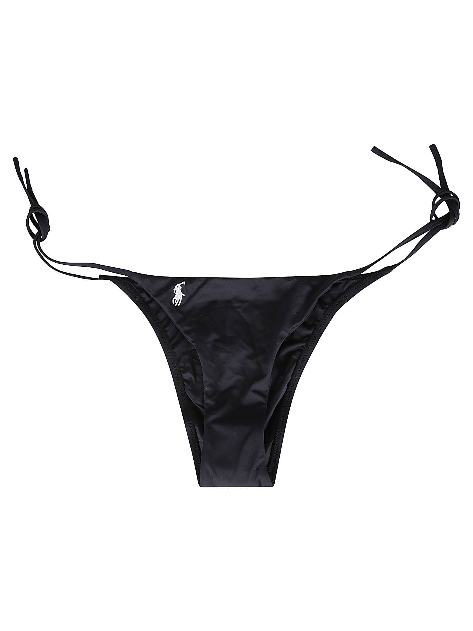 Shop Polo Ralph Lauren Logo Detail Panties In Black