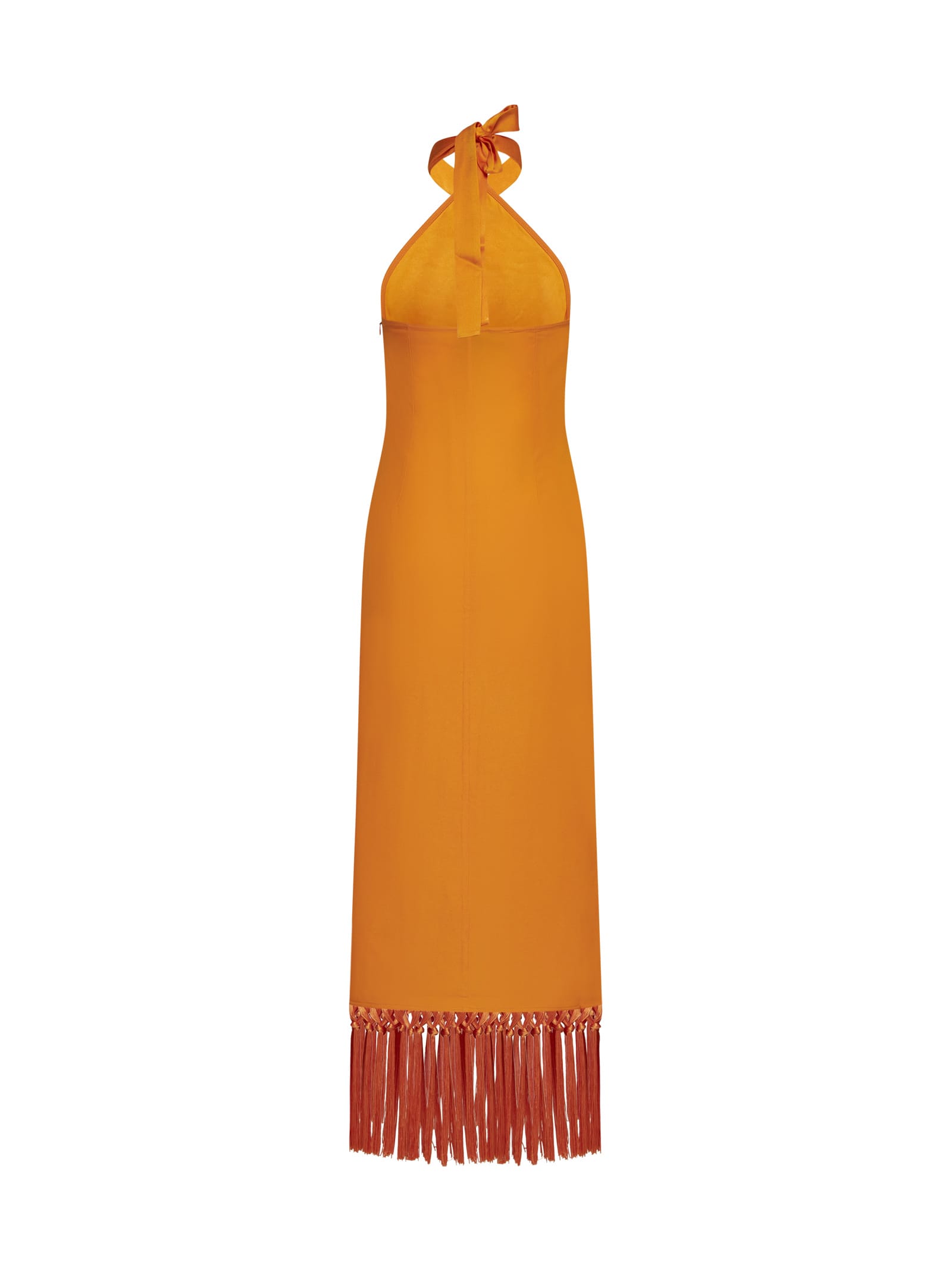 Shop Taller Marmo Dress In Mandarin