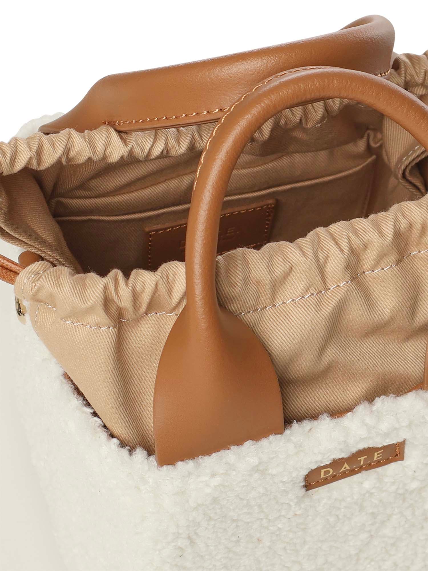 Date Teddy Cube Mini Bag In White