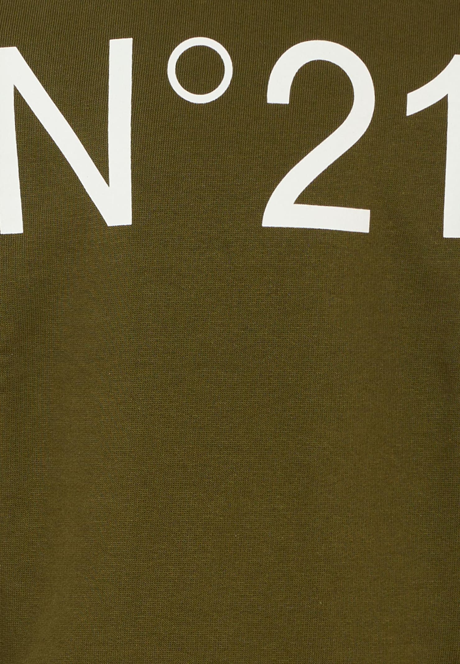 N°21 Green Sweatshirt For Girl With Logo In Green