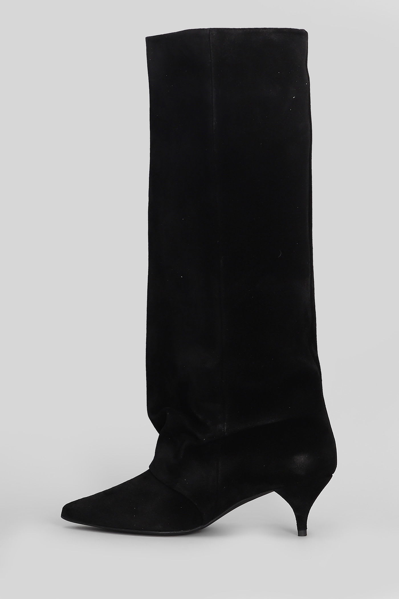 Alchimia High Heels Boots In Black Suede In Black