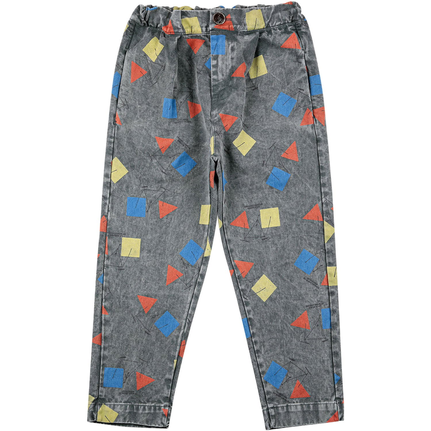 BOBO CHOSES GREY TROUSERS FOR KIDS WITH PRINT