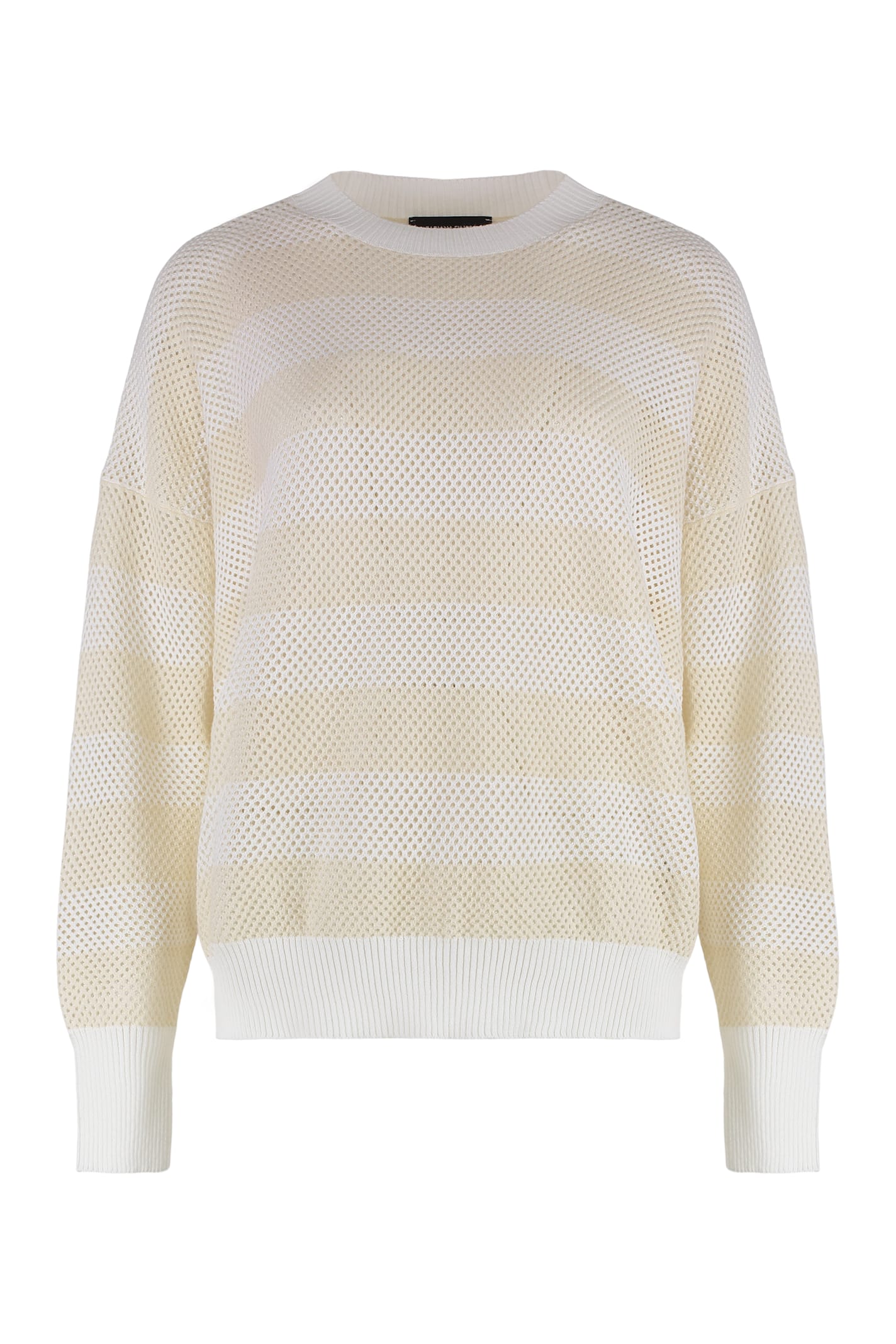 Shop Fabiana Filippi Openwork-knit Pullover In Panna