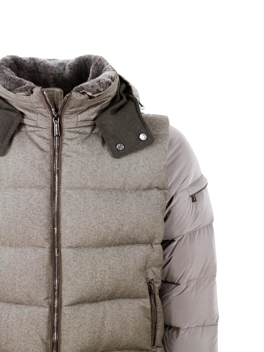 Shop Moorer Down Jacket In Brown