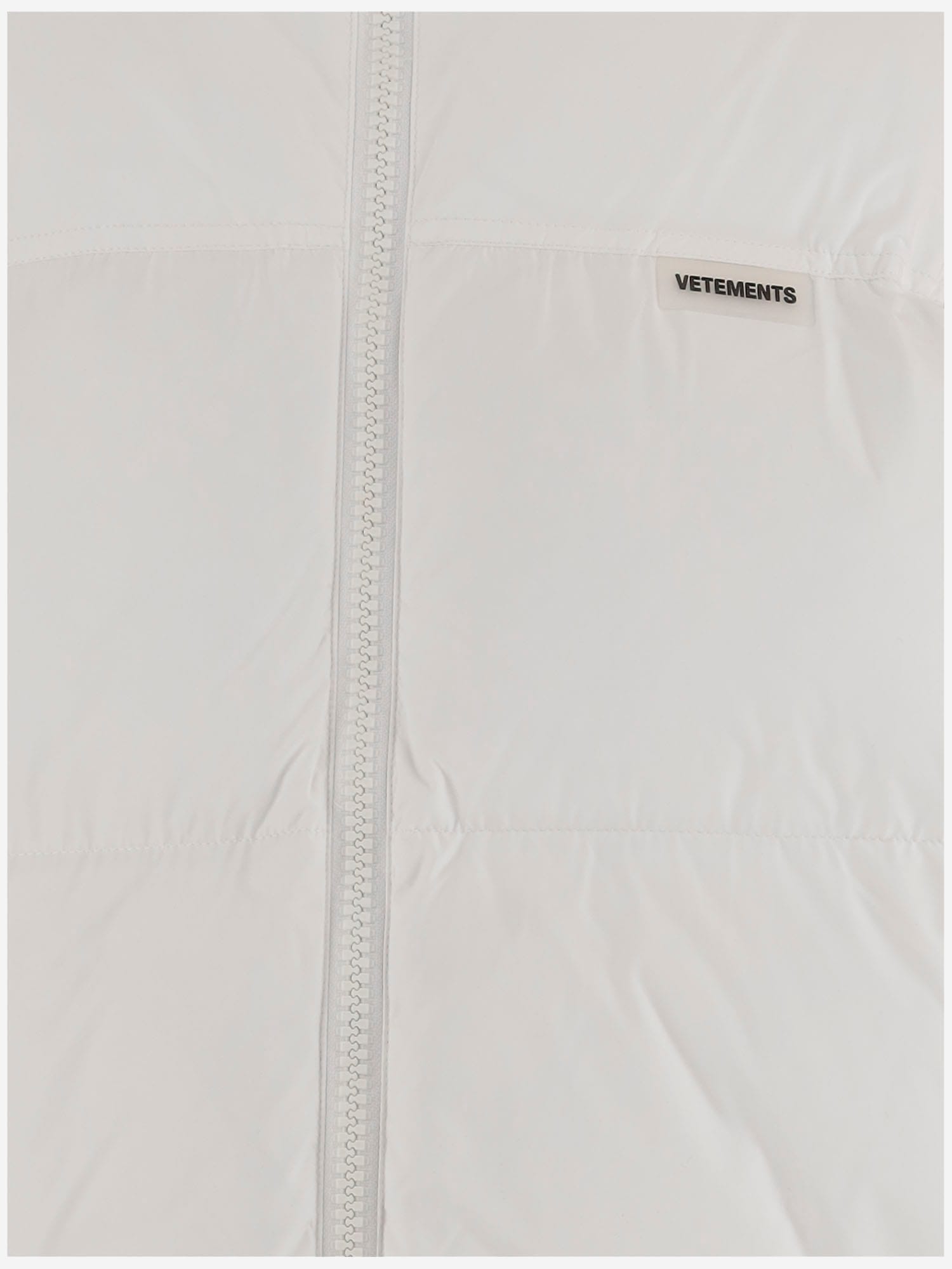 Vetements Nylon Padded Jacket With Logo In Neutral