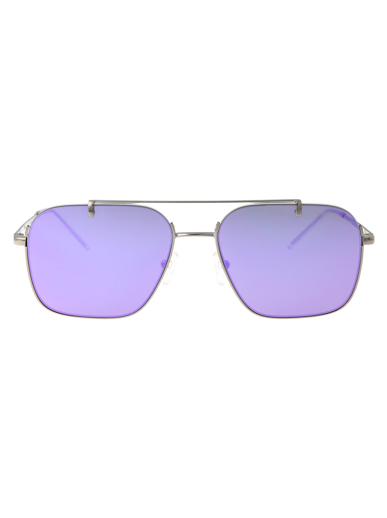 Shop Emporio Armani 0ea2150 Sunglasses In 30154v Shiny Silver