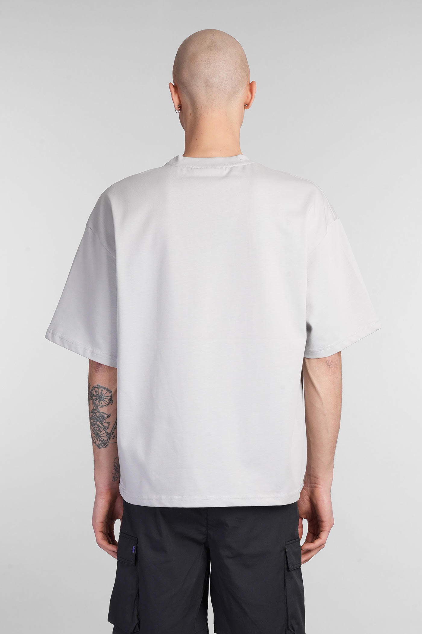 ALPHA INDUSTRIES BASE T-SHIRT T-SHIRT IN GREY COTTON