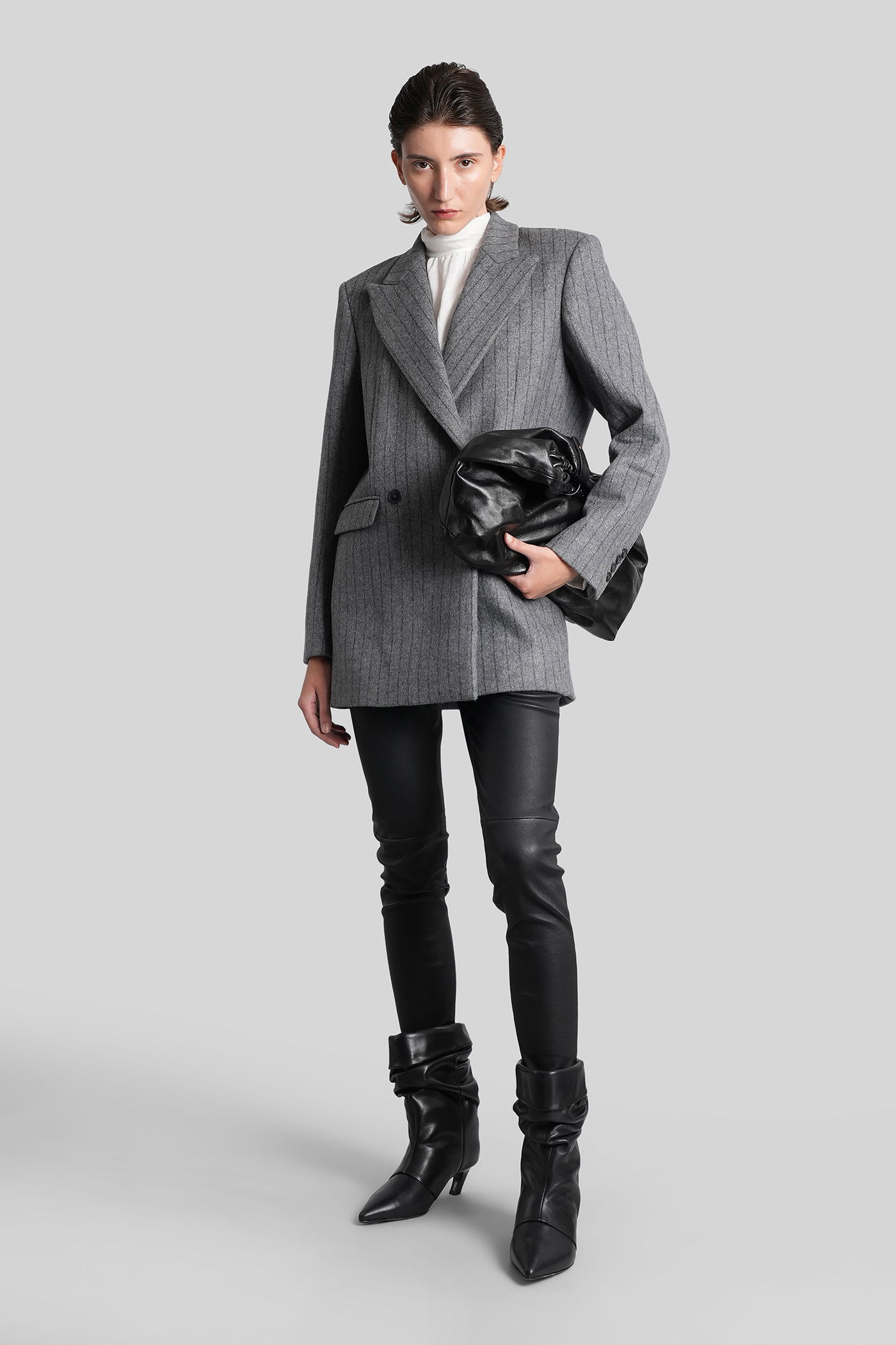 Iro Nimi Blazer In Grey Wool In Gray
