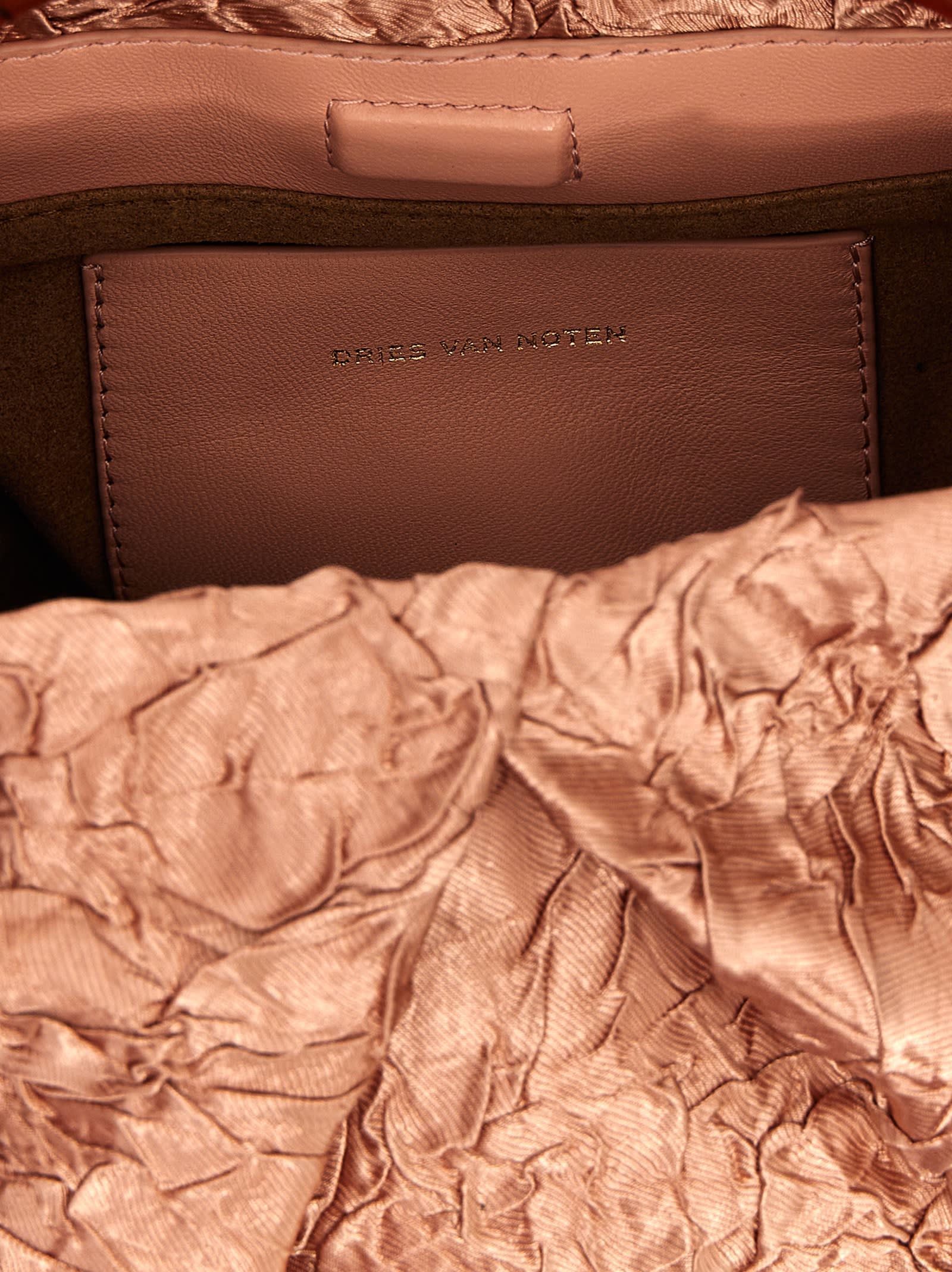 DRIES VAN NOTEN CRINKLED EFFECT HANDBAG