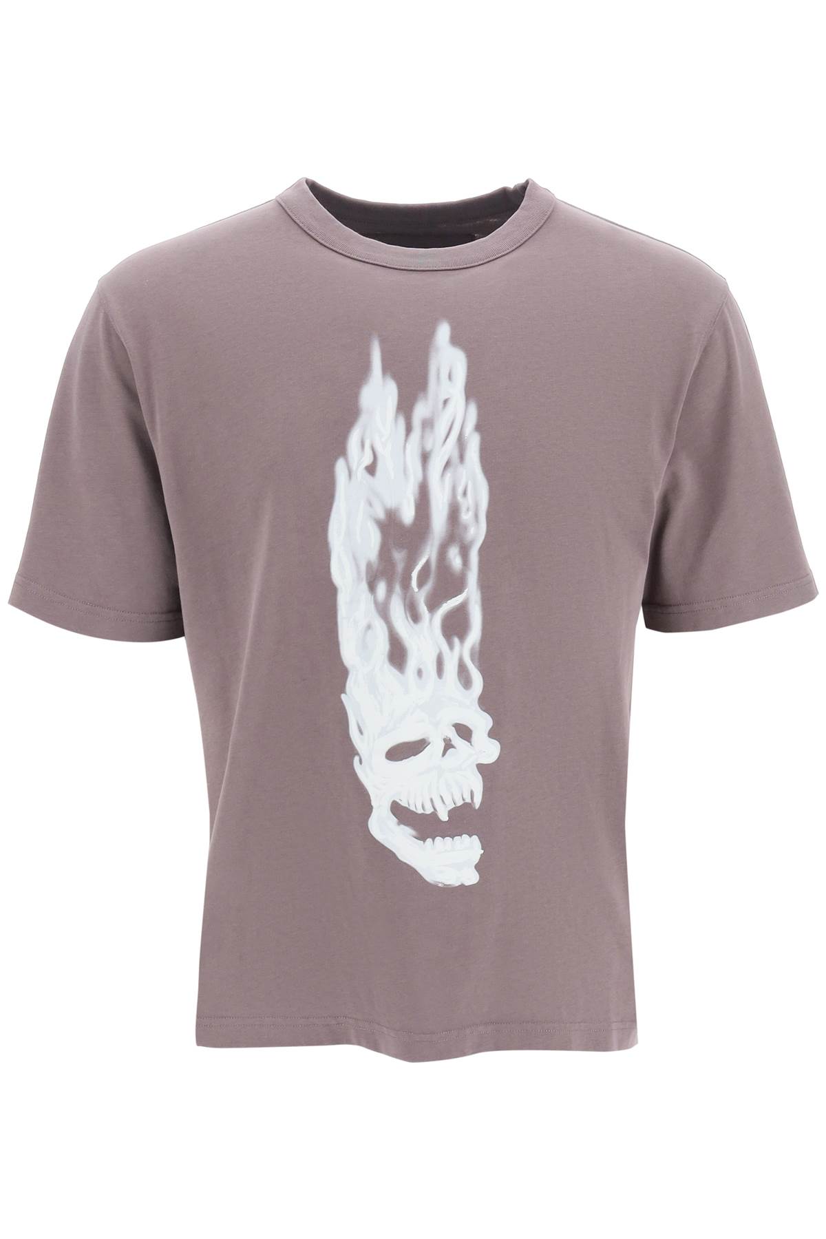 HERON PRESTON Flaming Skull T-shirt