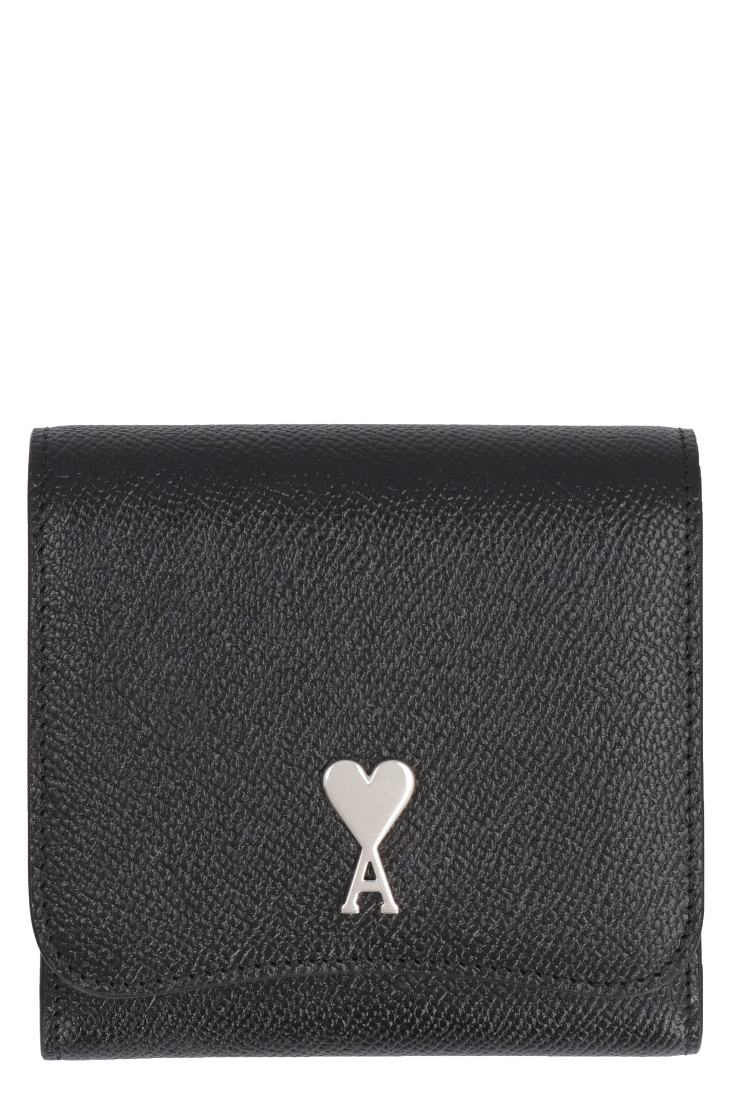 Shop Ami Alexandre Mattiussi Leather Wallet In Black