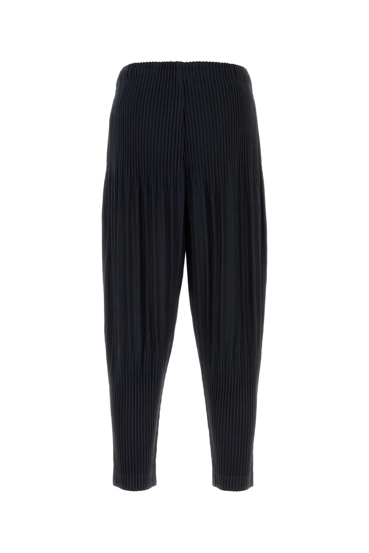 ISSEY MIYAKE MIDNIGHT BLUE POLYESTER PANT