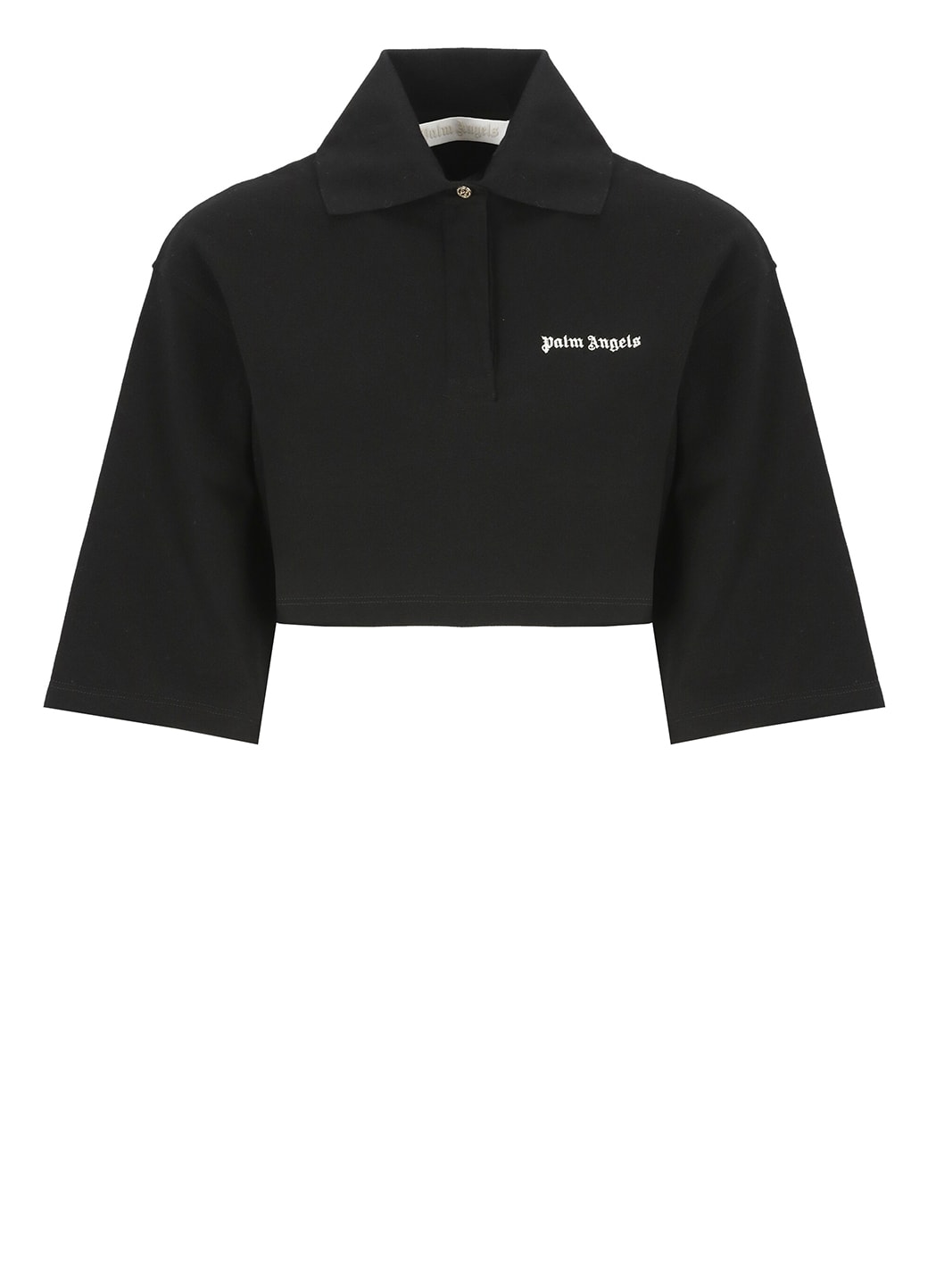 Shop Palm Angels Polo Shirt With Classic Logo In Black