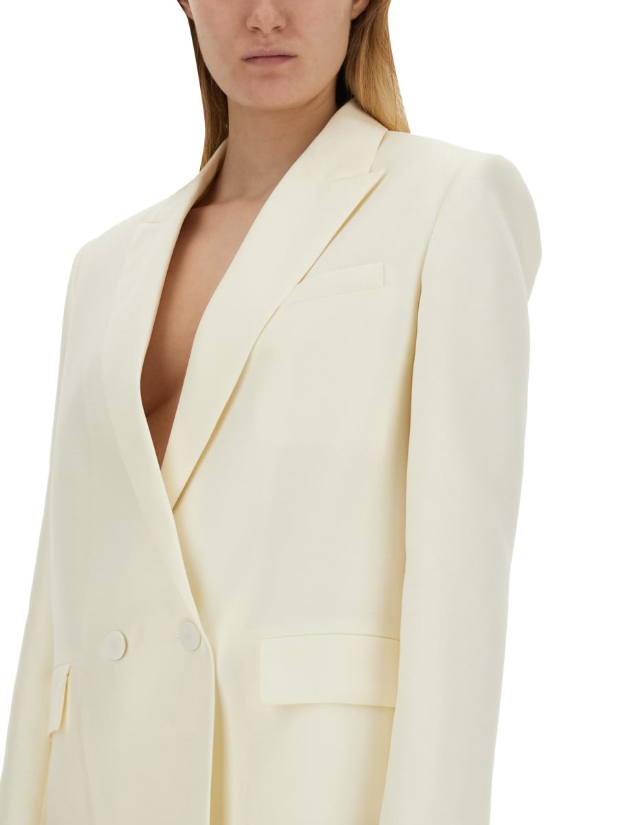 Shop Fabiana Filippi Double-breasted Jacket In White