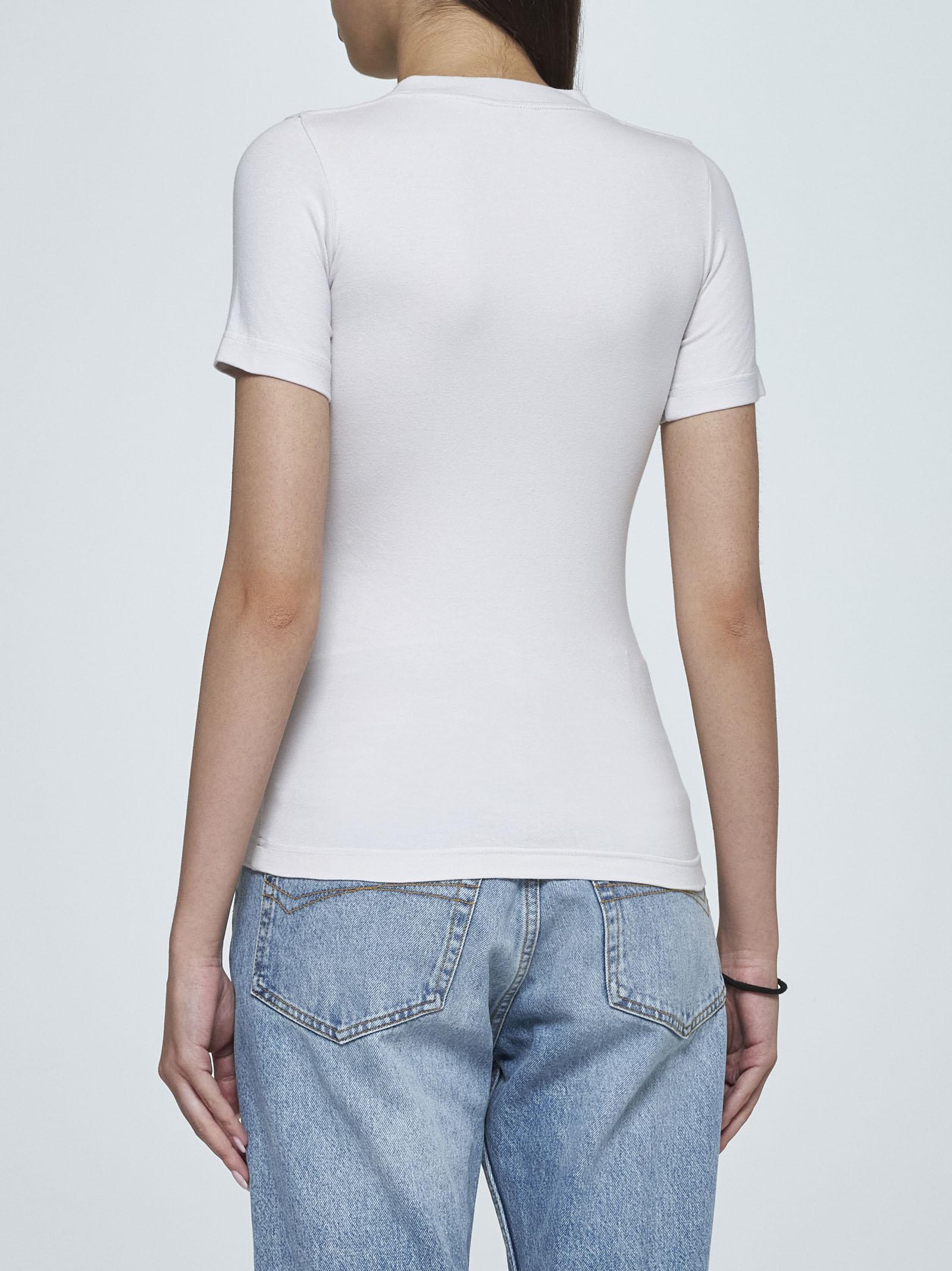 Shop Balenciaga Beverly Hills Stretch Jersey T-shirt In White