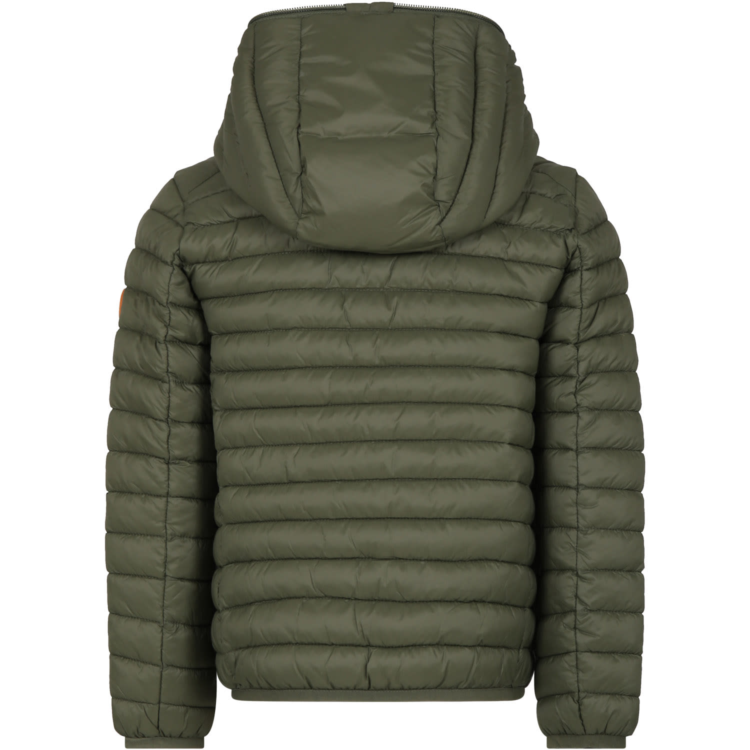 Shop Save The Duck Green Giga Down Jacket For Boy With Logo