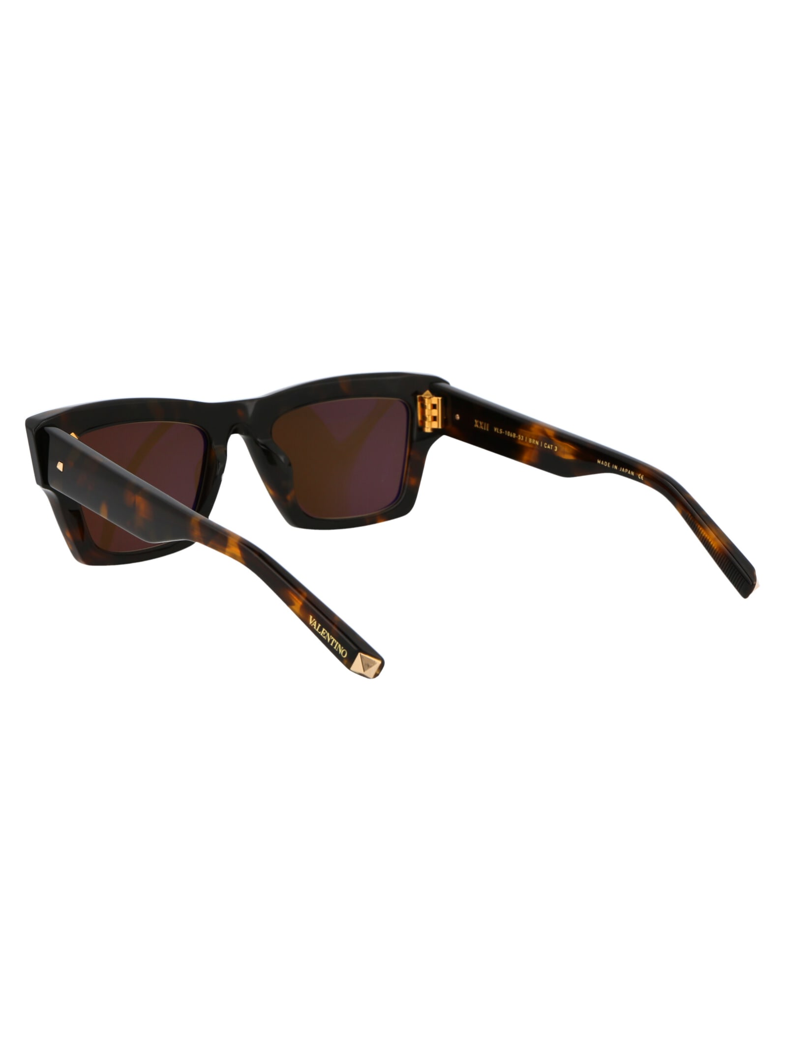 Shop Valentino Xxii Sunglasses In Brown Tortoise W/dark Brown