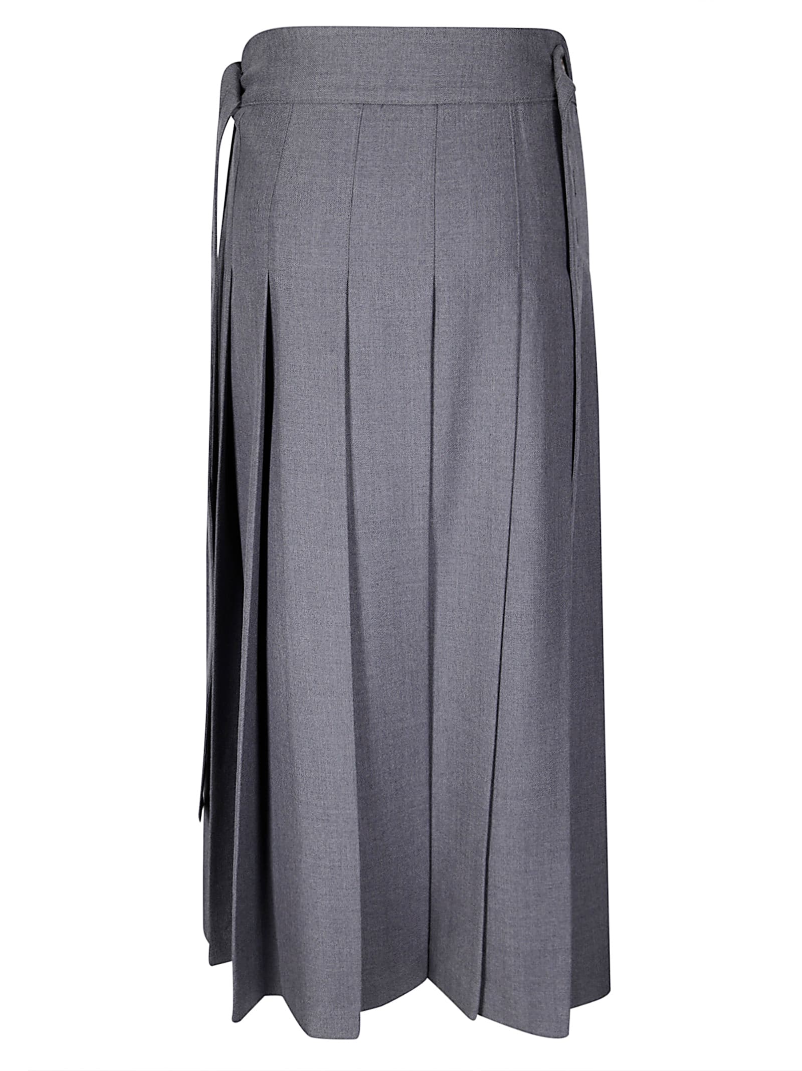 Rohe Pleated Wrap Skirt In Gray