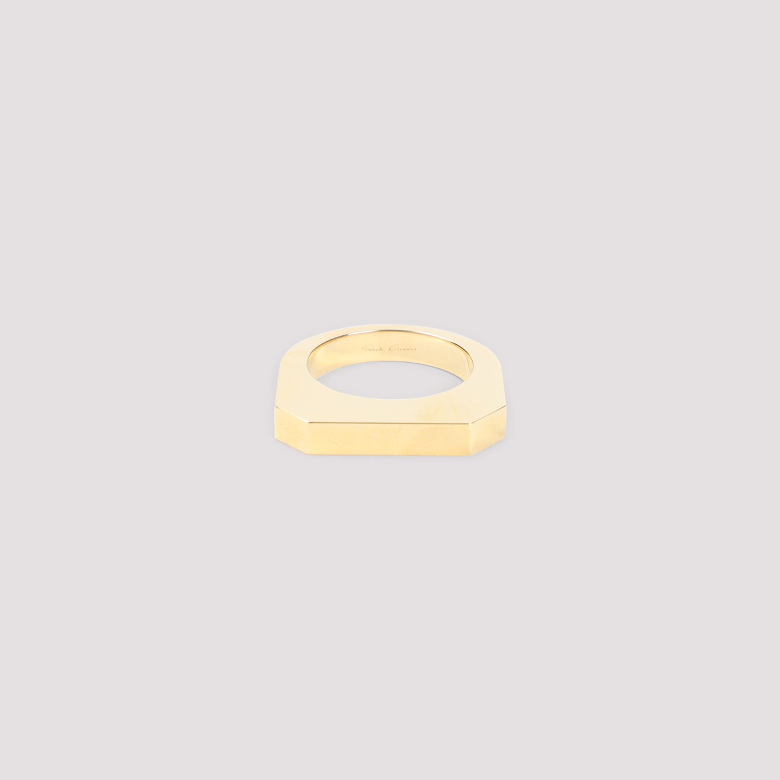 Rick Owens Gold Pleated Metallic Hollywood Ring In Gold