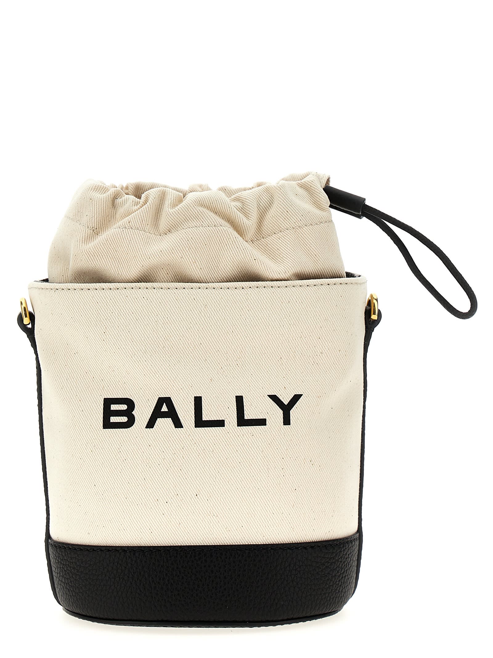 Shop Bally Bar Mini 8 Hours Shopping Bag In White/black
