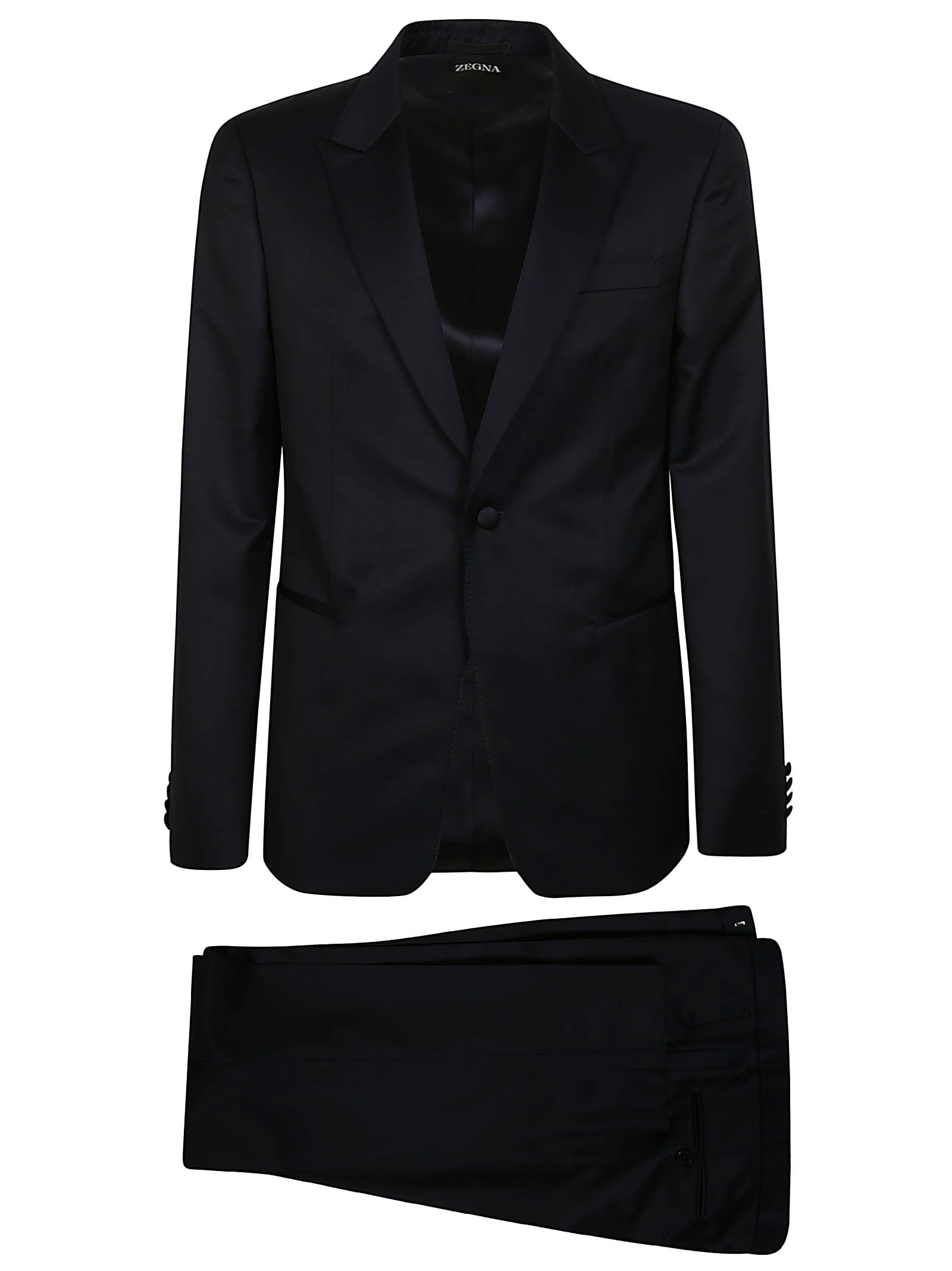 Shop Zegna Luxury Tailoring Suit In Blu