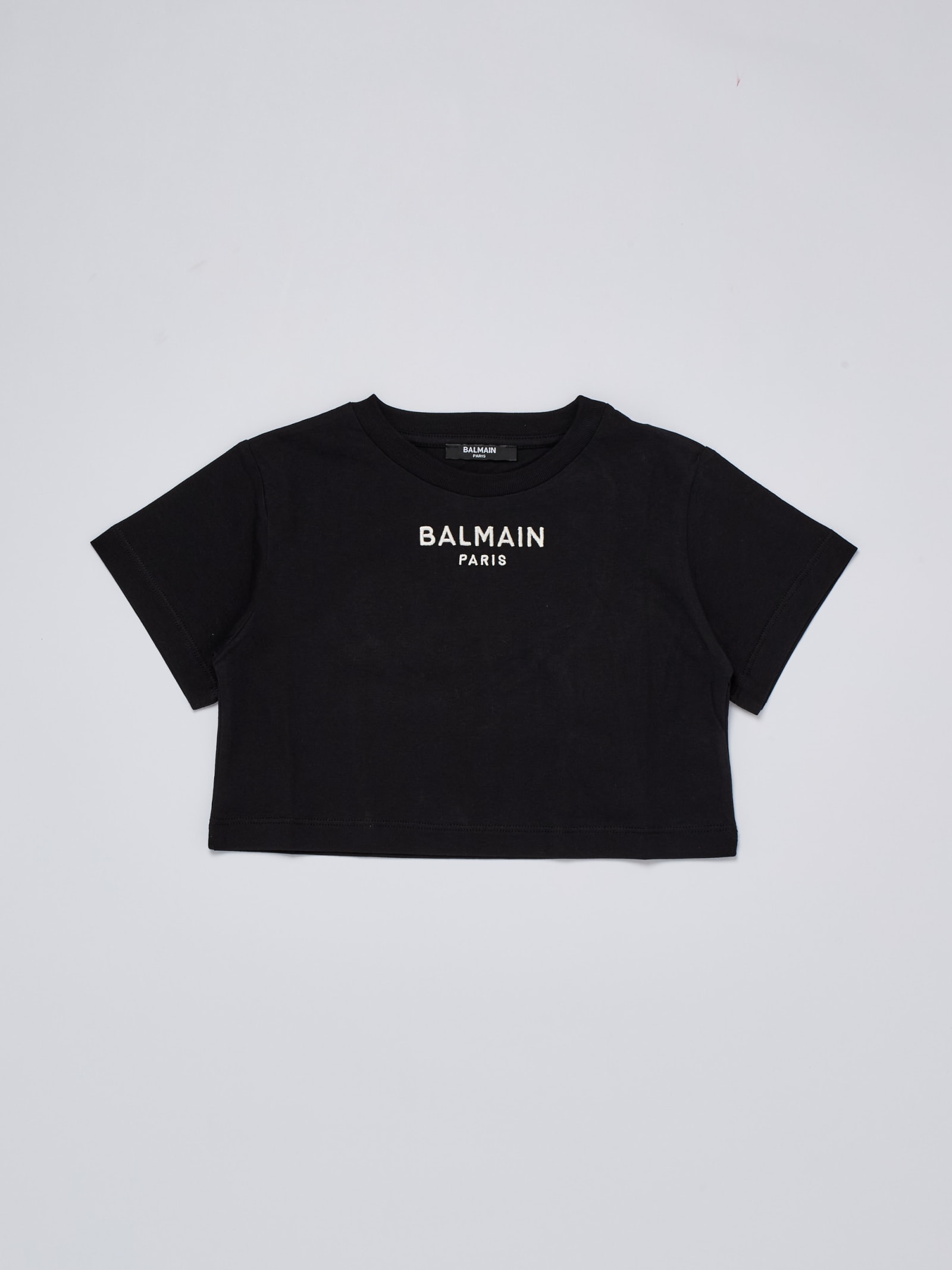 Balmain Kids' T-shirt T-shirt In Nero-bianco