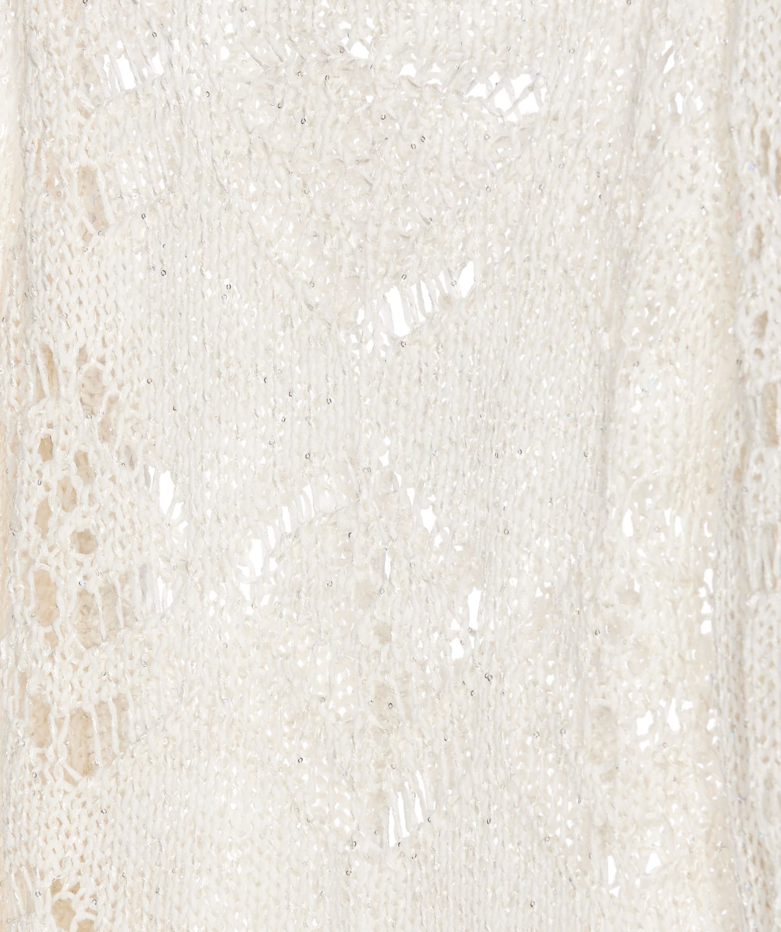 Shop Liu •jo Knitted Sequins Sweater In White