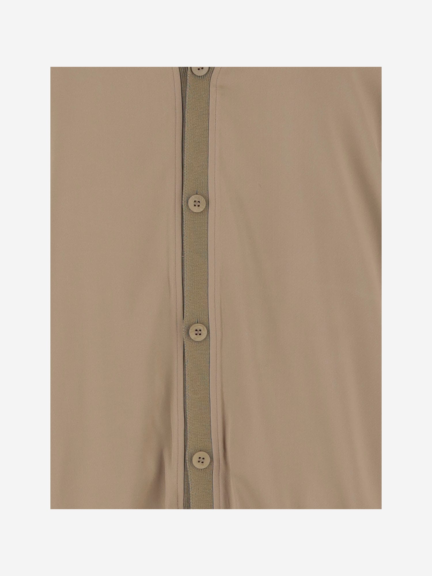 Sa Su Phi Silk And Viscose Cardigan In Beige