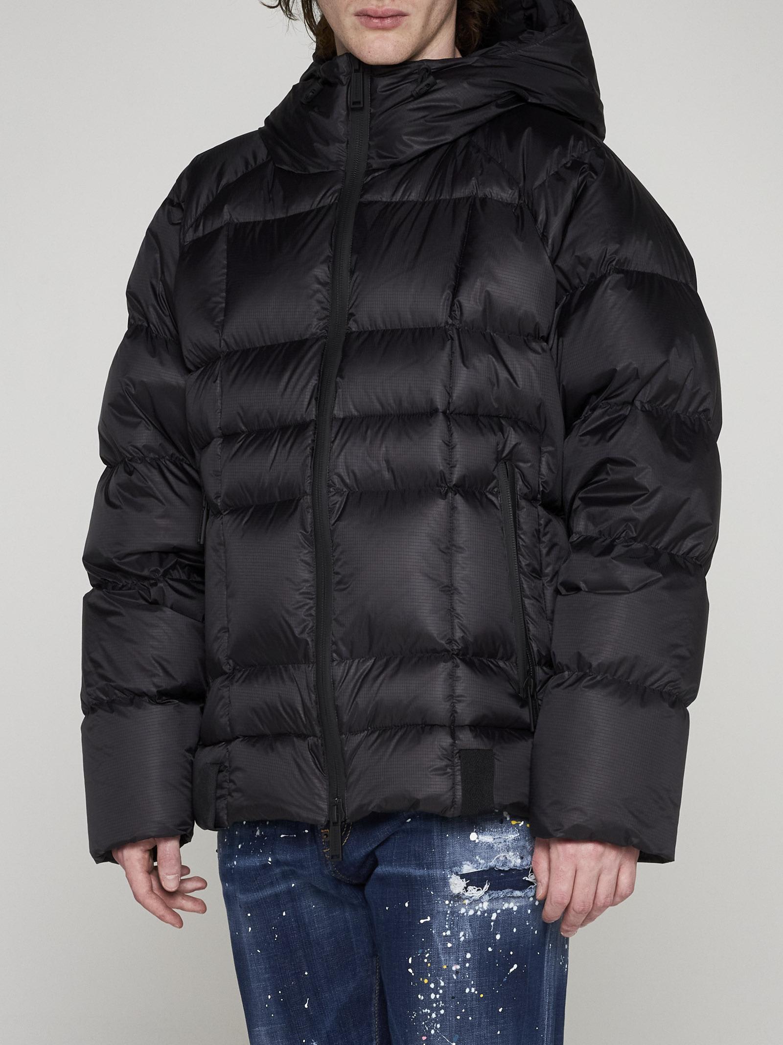 Shop Dsquared2 Kaban Quilted Nylon Puffer Jacket In Nero