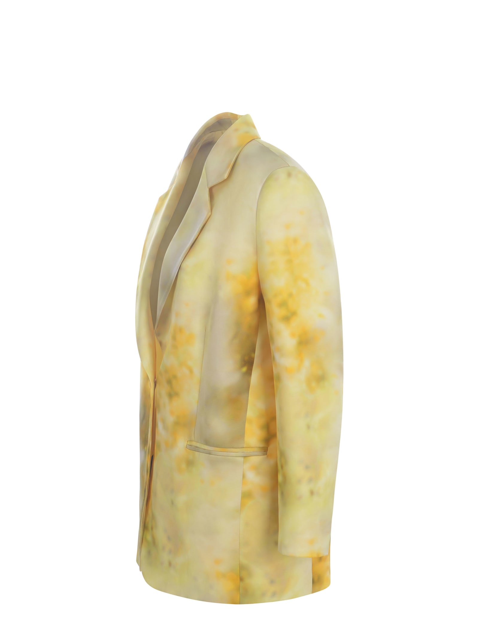 Shop Pinko Blazer  Esagerata Shaded Flower In Yellow