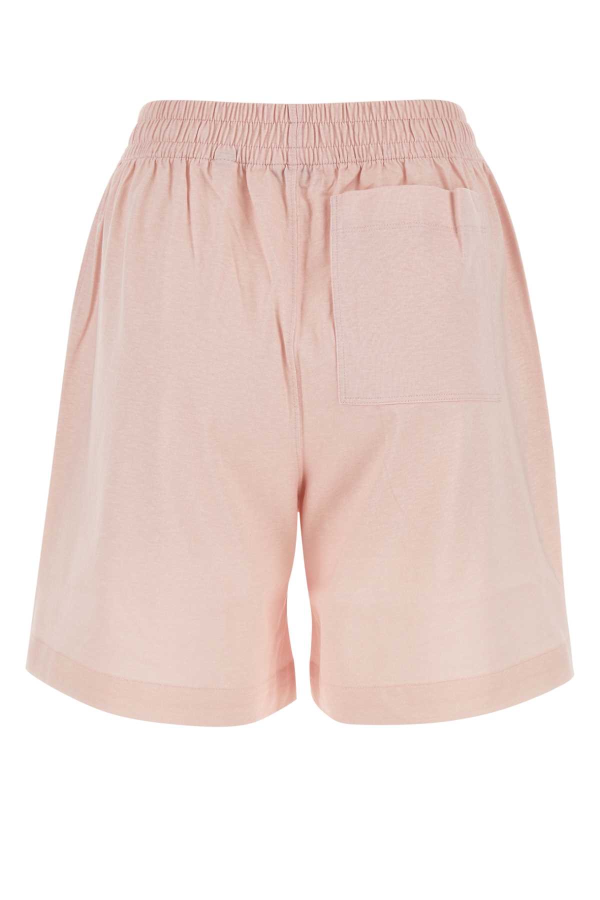 Shop Burberry Light Pink Cotton Shorts In Cameo