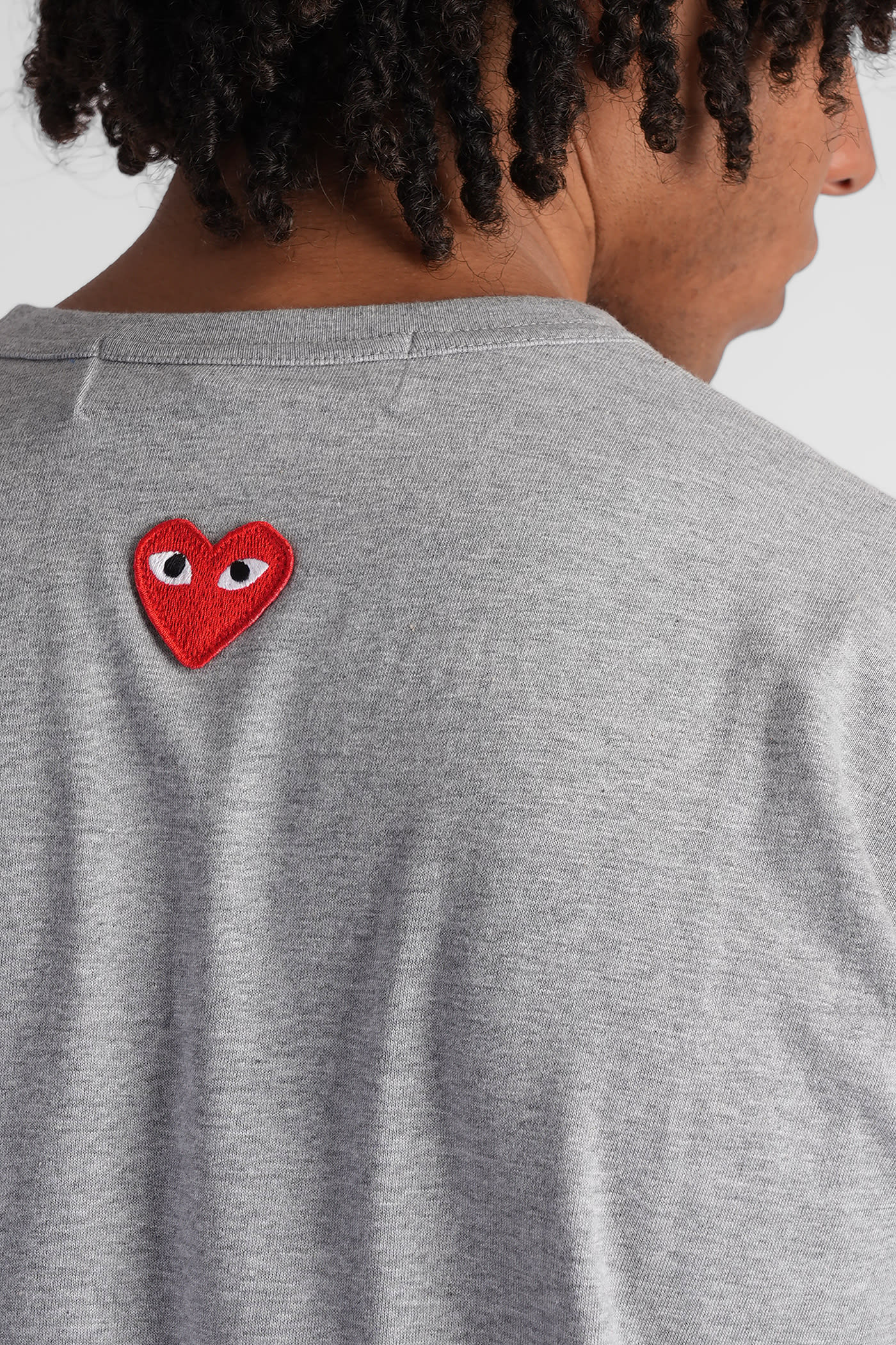 Comme Des Garçons Play T-shirt In Grey Cotton In Grey