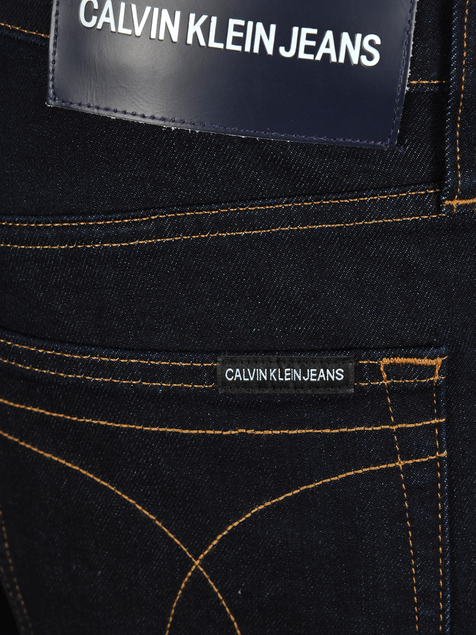 calvin klein dark blue jeans