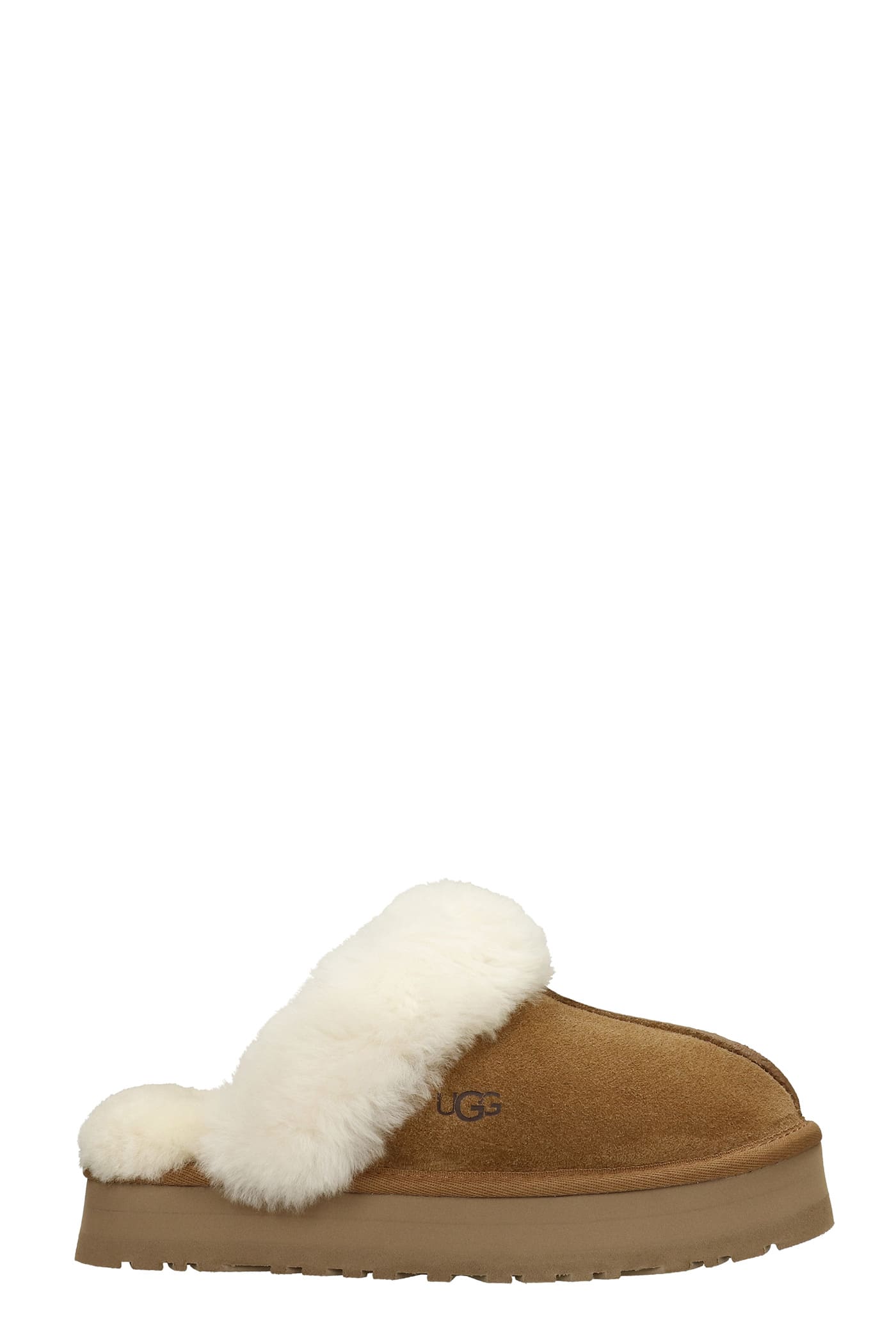 UGG Disquette Flats In Leather Color Suede