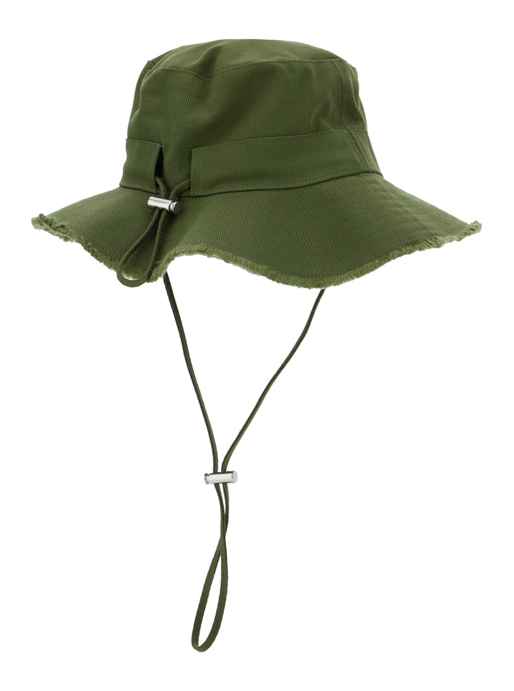 Jacquemus Le Bob Artichaut Green Hat With Logo On The Front In Cotton Woman In Green
