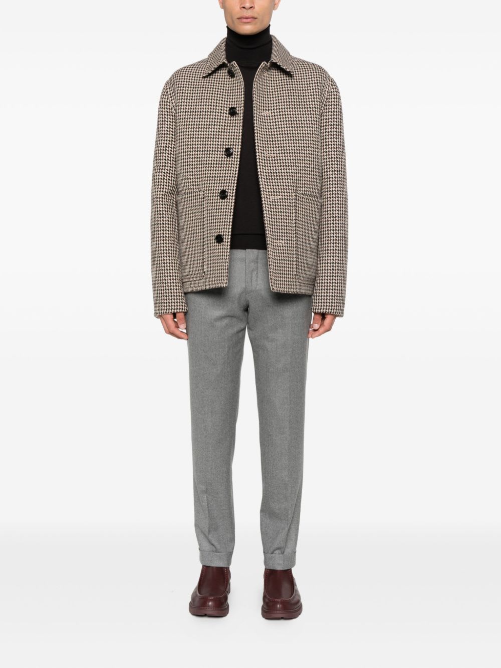 Paolo Pecora Wool Turtleneck Sweater In Black