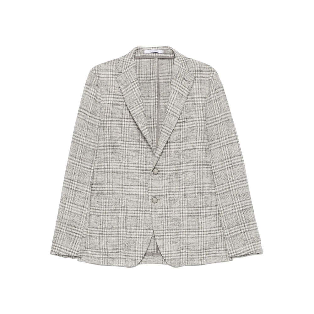 Tagliatore Fabric Jackets In Gray