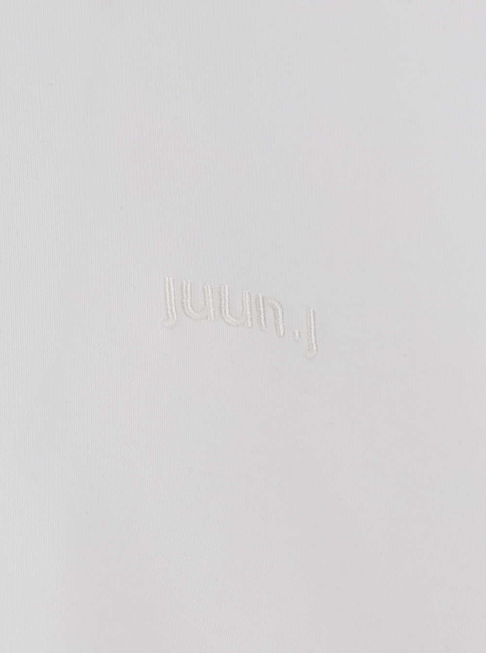 Juunj White T-shirt With Tone-on-tone Logo Embroidered On The Front In White