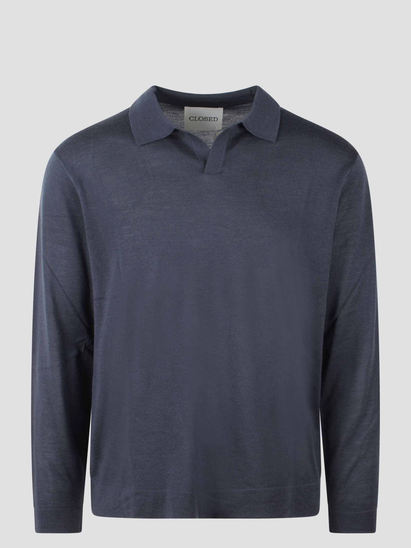 Shop Closed V-neck Polo In Dark Blue