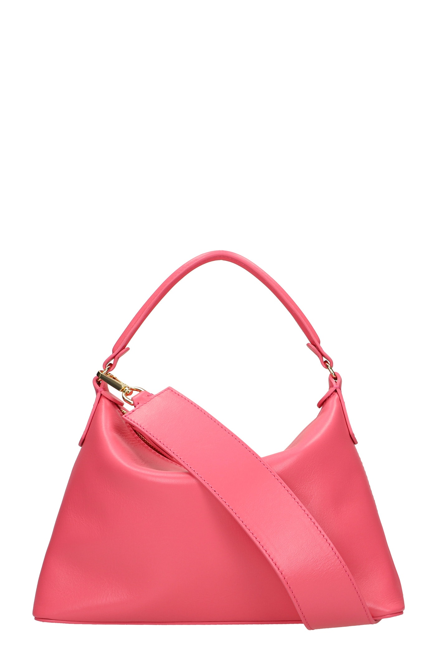 Liu-Jo Hobo Small Shoulder Bag In Rose-pink Leather