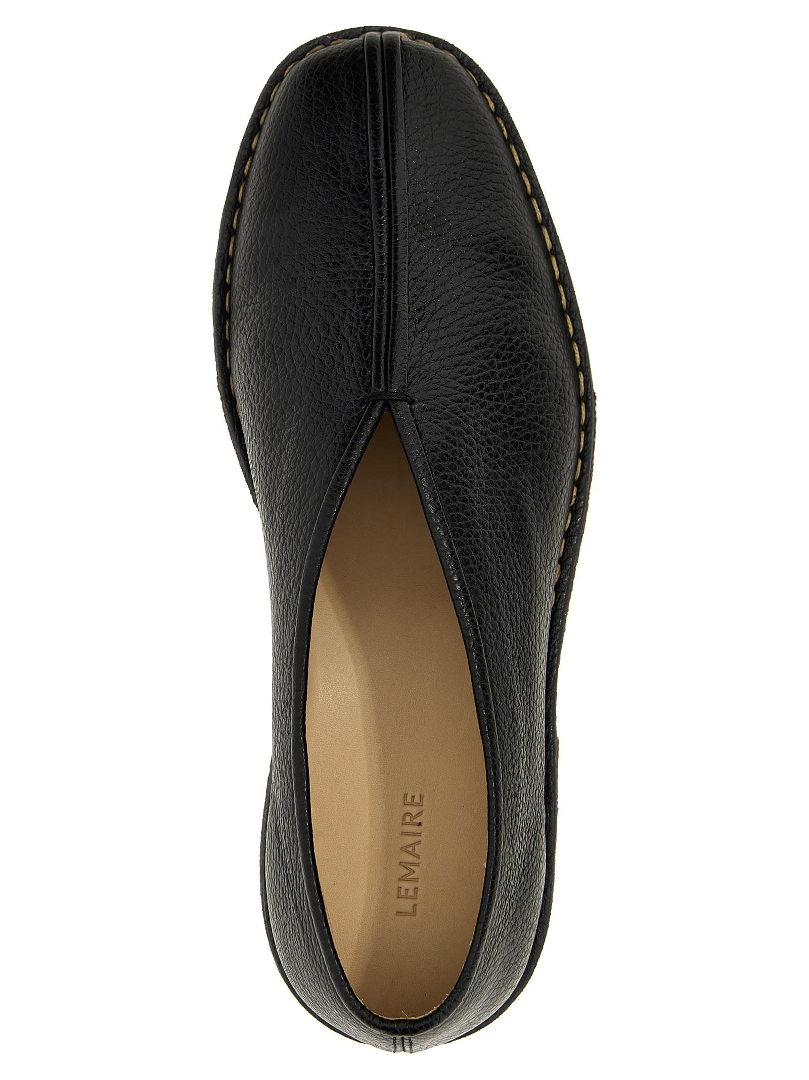 Shop Lemaire Piped Crepe Slip On In Black