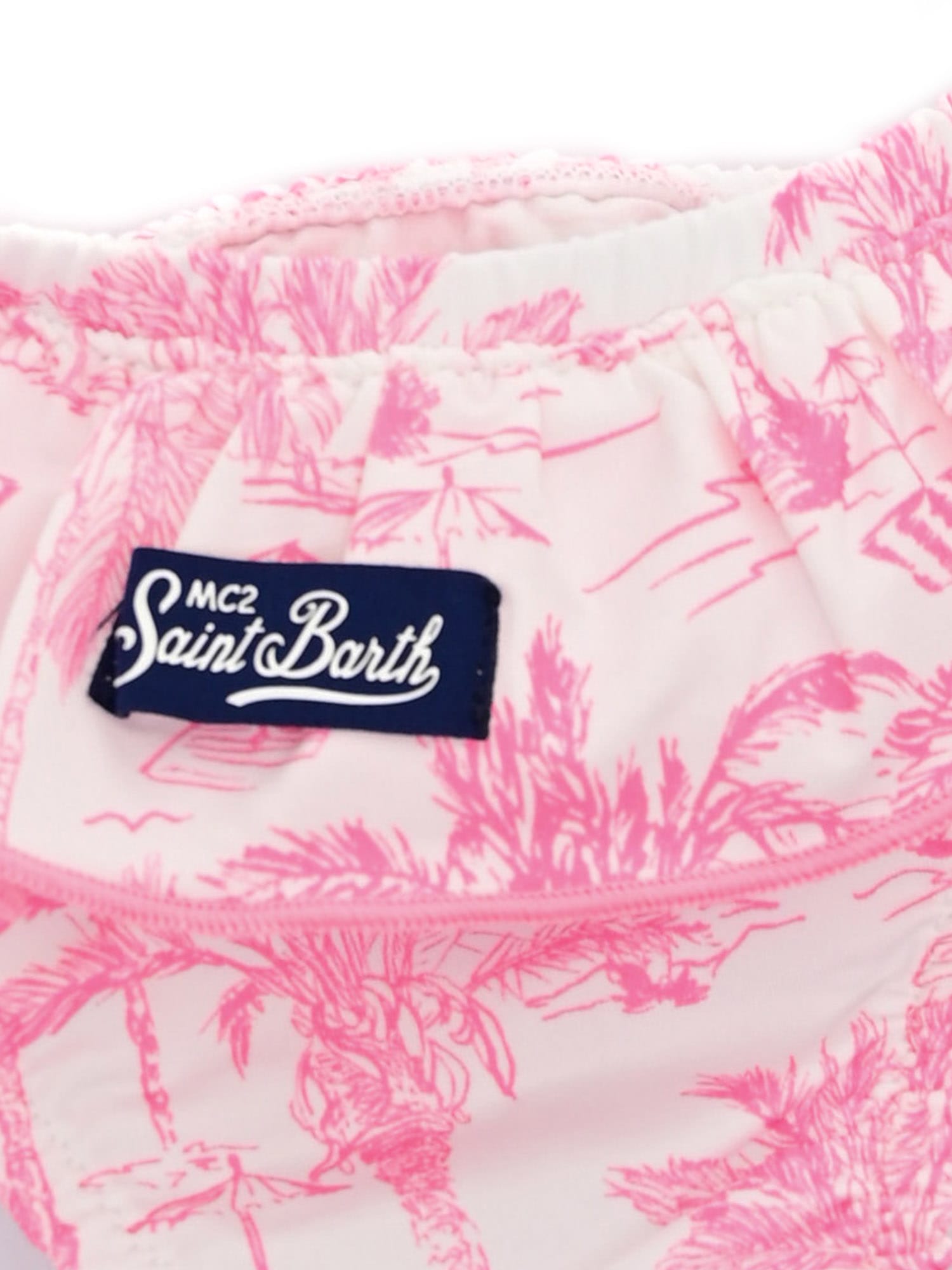 Mc2 Saint Barth Ruffled Bikini Bottoms In Pink