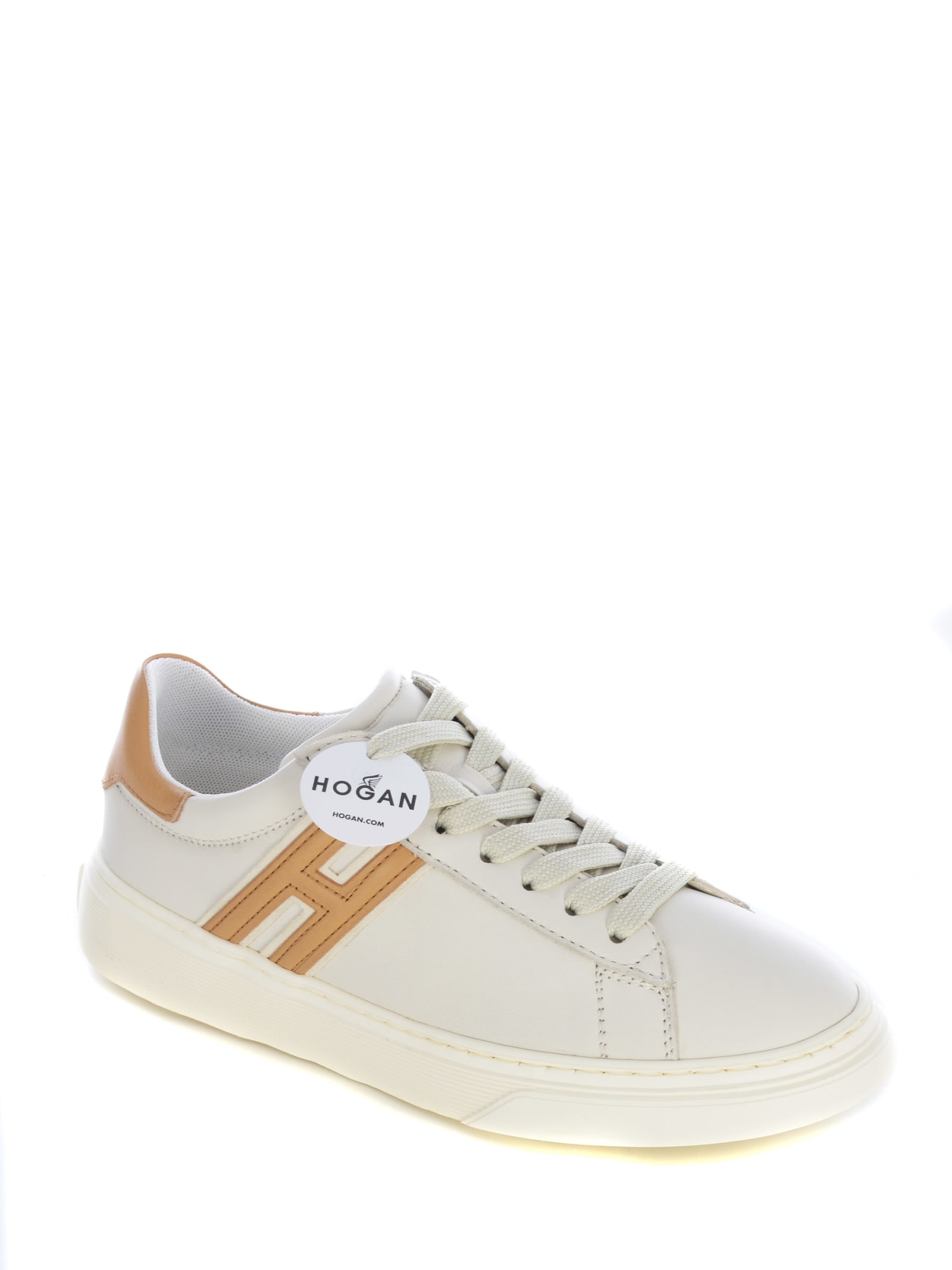 Shop Hogan Sneakers  H365 Made Of Leather In Avorio