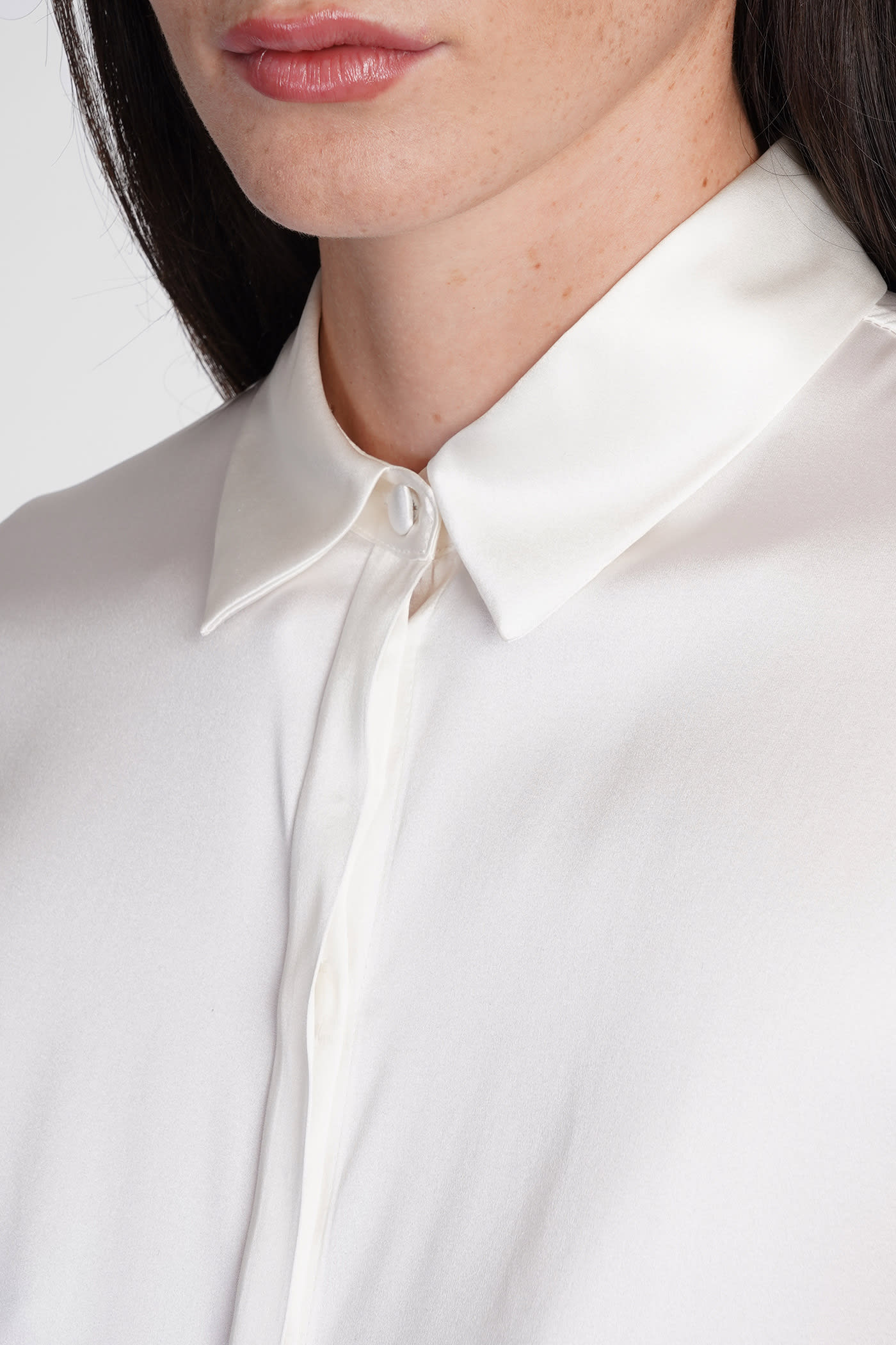 Shop Emporio Armani Shirt In White Silk