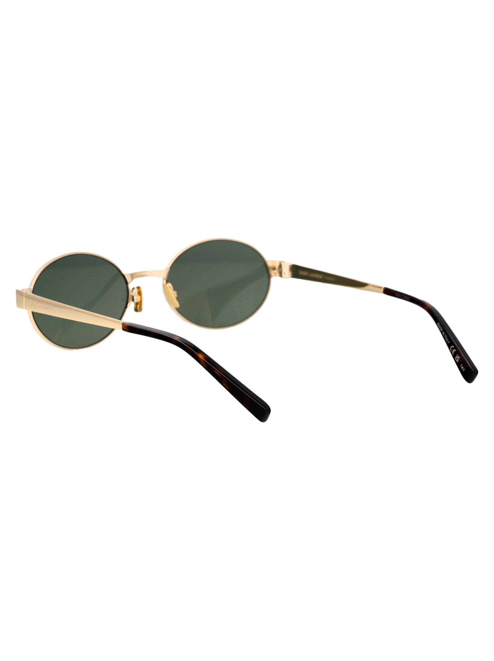 Saint Laurent Round Sunglasses Sl 692 003 In Green