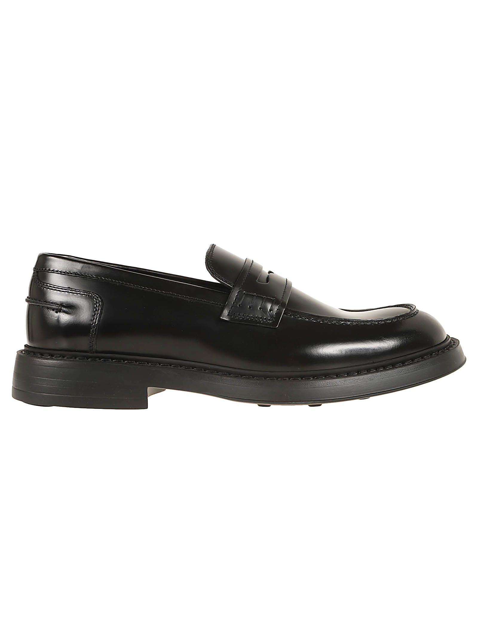 Shop Doucal's Mocassino Penny Adler In Nero