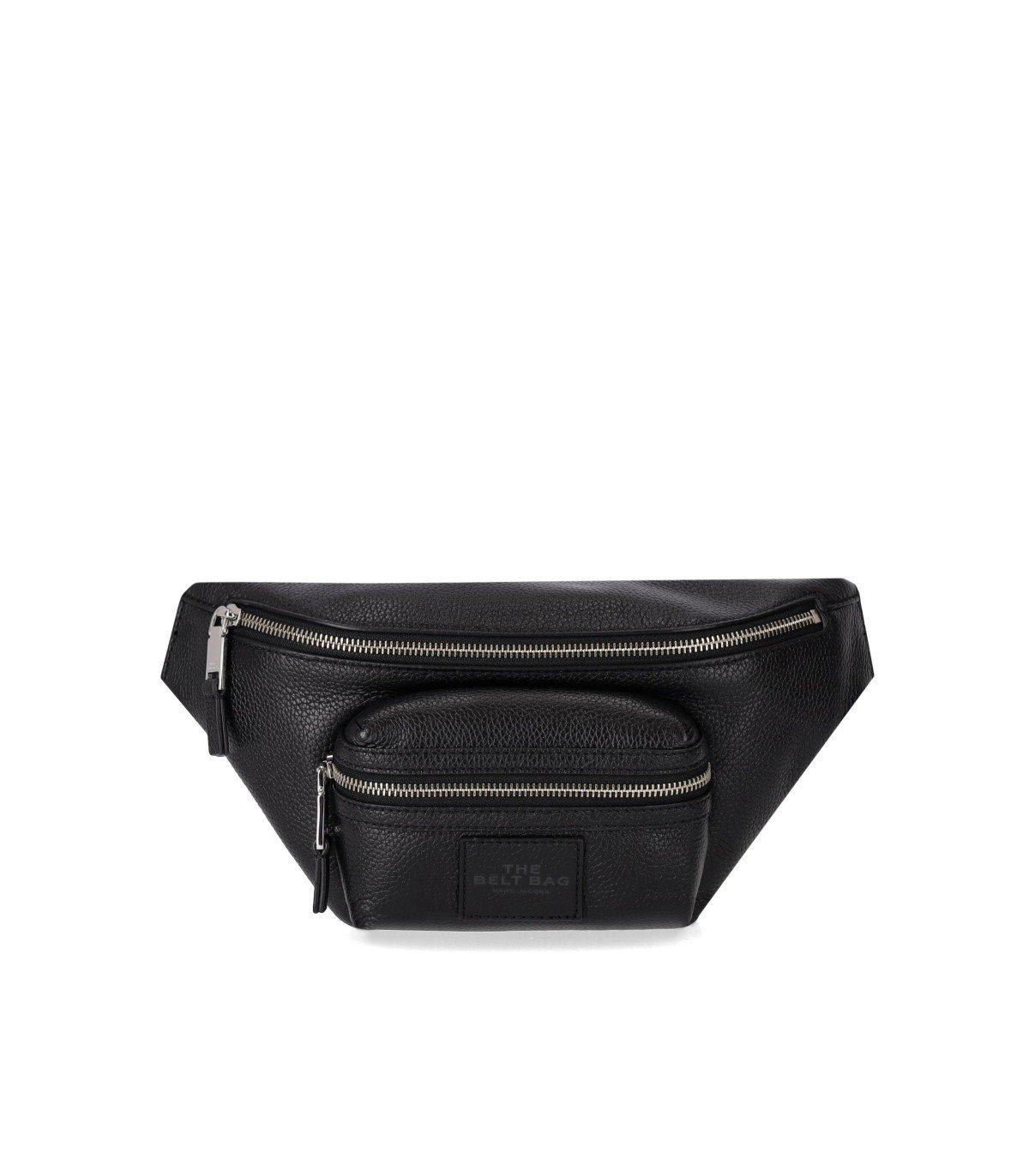 Shop Marc Jacobs The Leather Zip-up Belt Bag In Nero
