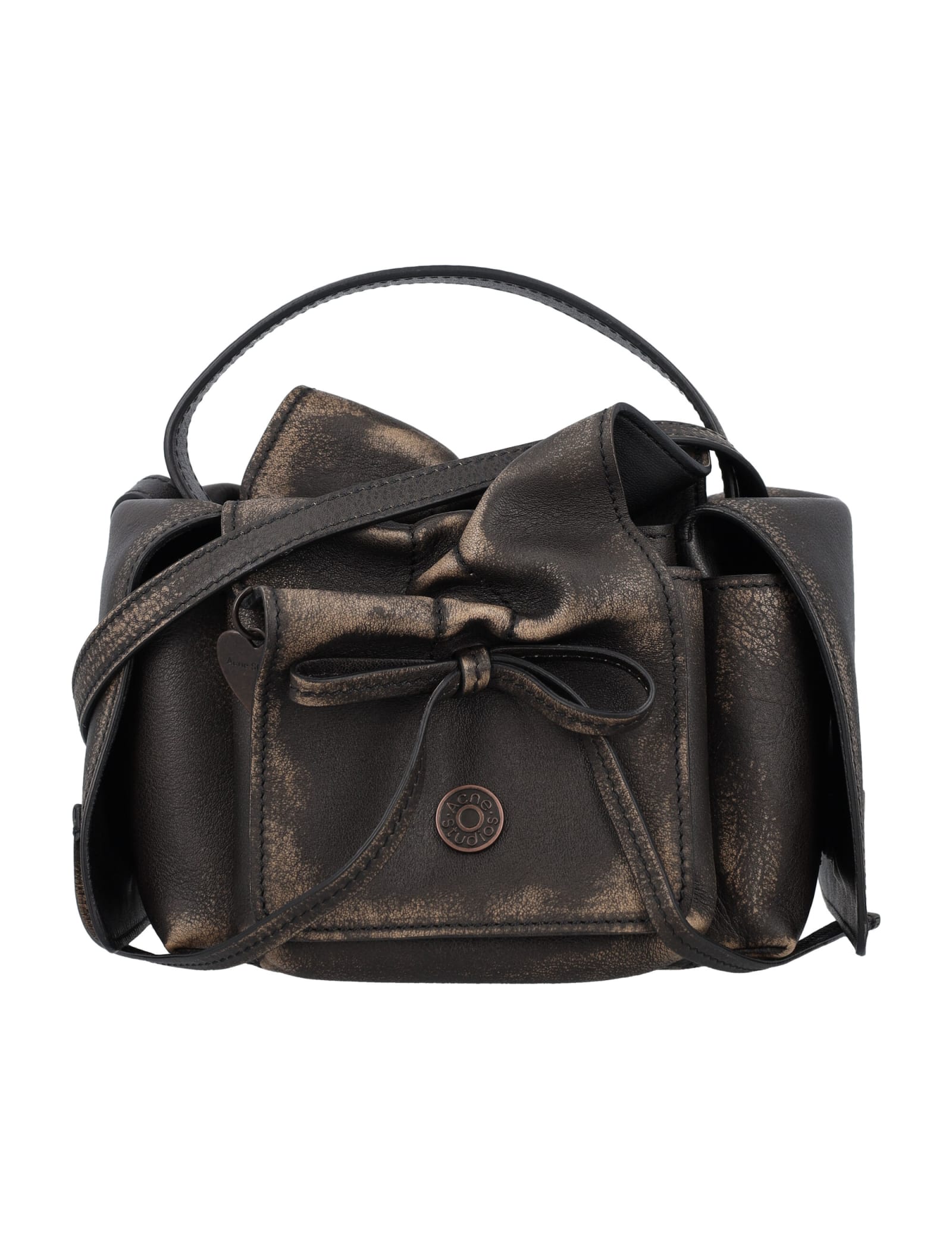 Acne Studios Multipocket Vintage Mini Bag In Dark Brown Beige