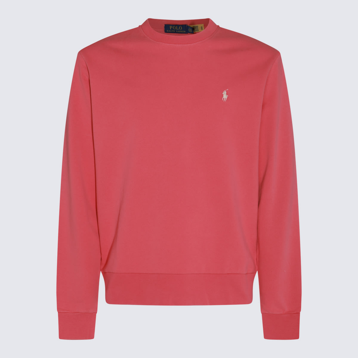Shop Polo Ralph Lauren Red Cotton Sweatshirt In Pale Red