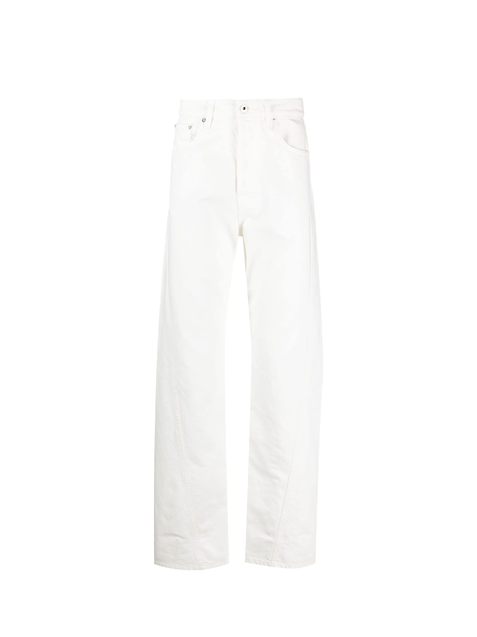Shop Lanvin Pants In Optic White